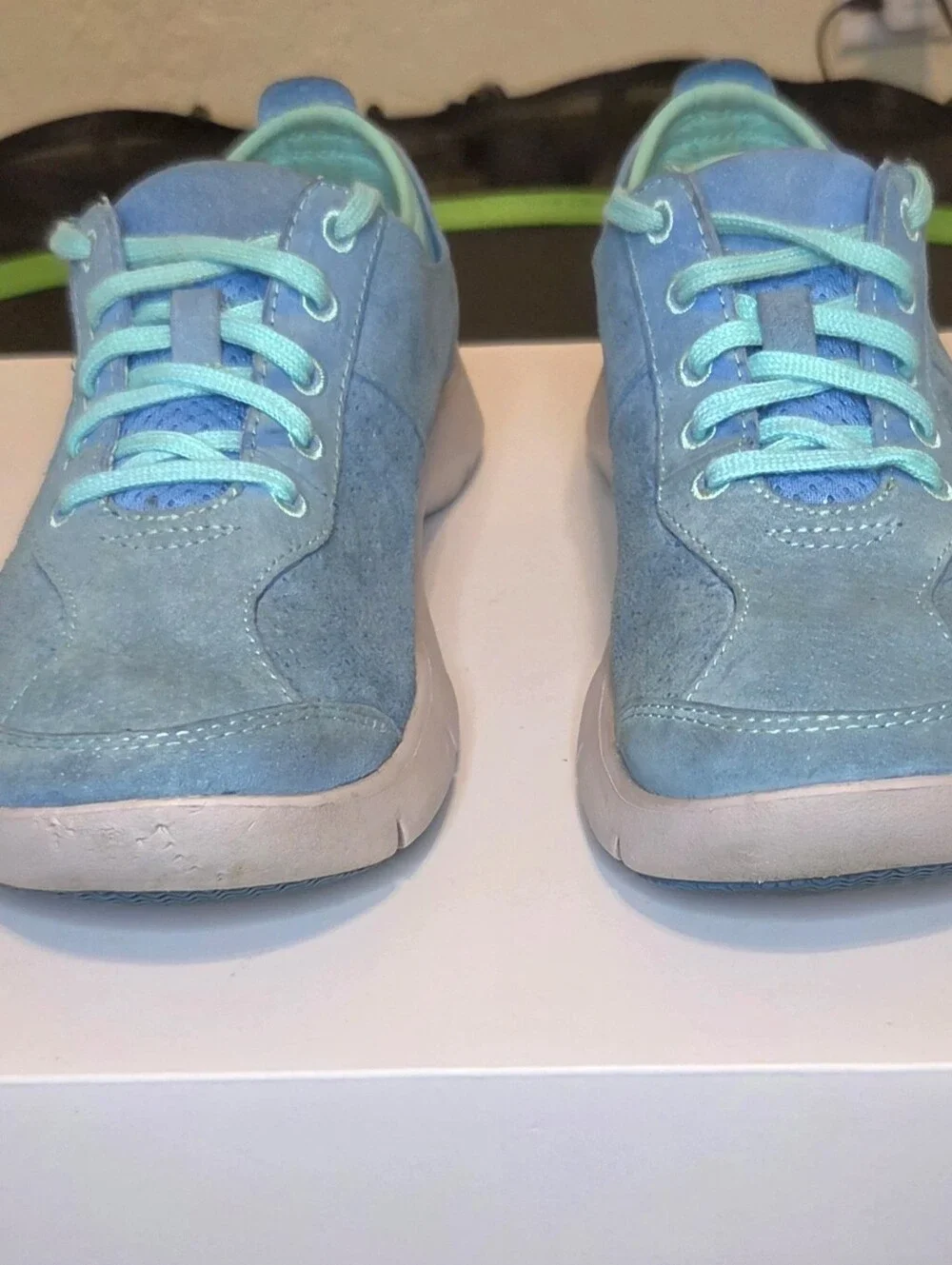 Dansko Women’s Size 39 (8.5 US) Elise Blue & Green Suede Casual Comfort Sneakers